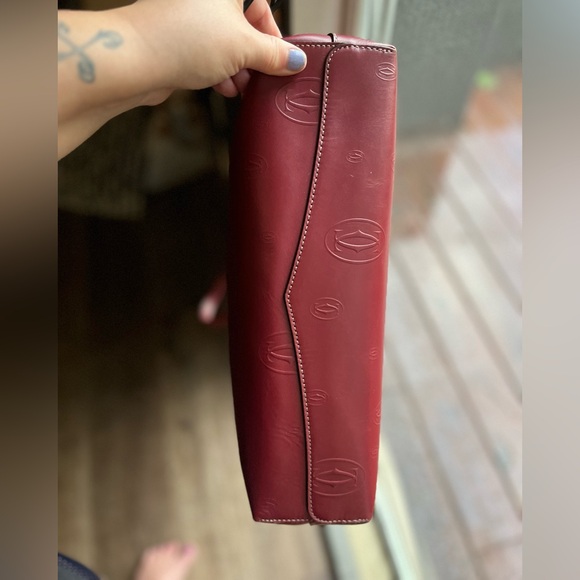 CARTIER Happy Birthday Bordeaux Red  Leather tote with suade  interior - Picture 3 of 11